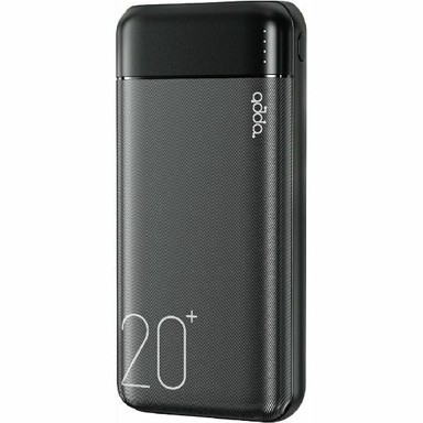 ADDA Powerbank prijenosni punjač Fusion, 20000mAh, Micro USB i Type-C ulazi, 2xUSB-A izlazi, 12W, crni