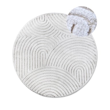 ELLE DECORATION Bijeli okrugao tepih ø 160 cm Panglao New York White 