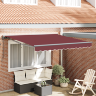 Skrovita tenda 350x250 cm, burgundska crvena