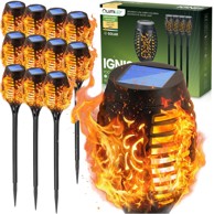 LUMILED Solarna vrtna svjetiljka Ignis 12 kom s efektom plamena
