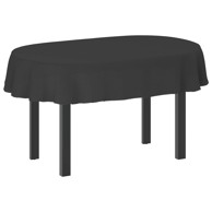 Tkanina za stol 5 kom ovalna 130 x 180 cm, tamnosiva