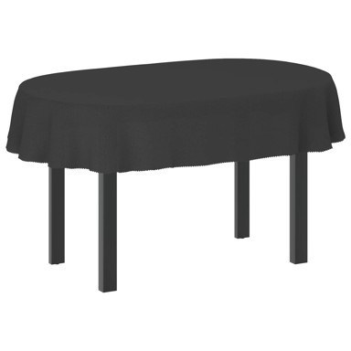 Tkanina za stol 5 kom ovalna 130 x 180 cm, tamnosiva
