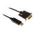 INLINE DisplayPort na DVI konverter kabel, crni, 1 m 17111
