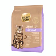 SELECT GOLD Suha hrana za mačke Sterilised Senior perad s rižom 2,5 kg
