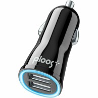 PLOOS Auto punjač Dual, 2A, 2xUSB-A, crni