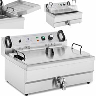 ROYAL CATERING Friteza za krafne, ribu i pomfrit s ocjeđivačem, 3000 W, 16 l, 230 V