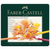FABER-CASTELL Drvene boje Polychromos, 24 boje, metalna kutija