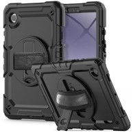 TECH-PROTECT Solid360 Armor maskica sa zaštitnom folijom i stalkom za Samsung Galaxy Tab A9, crna