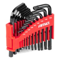 AMiO Set imbus ključeva HEX i TORX CRV crni, 22 komada AMIO-04297