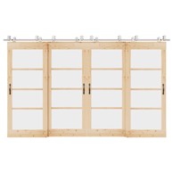 Pribor za klizna vrata od nehrđajućeg čelika 183 cm srebrni