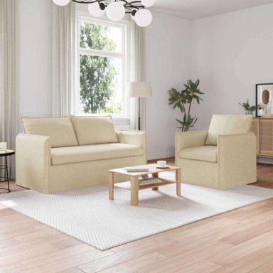 Sofa 140 cm 2 kom metalna, krema