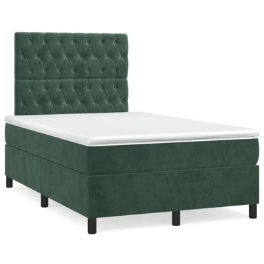 Boxspring krevet s madracem, 120x190 cm, zeleni