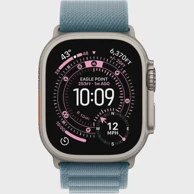 APPLE Watch Ultra 3, Smartwatch titan, 49 mm, Alpine Loop svijetlo plava L, kućište od titana, Cellular