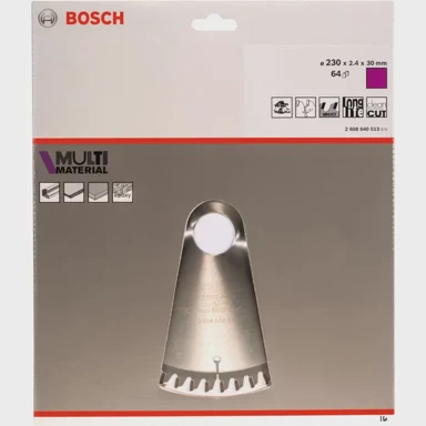 BOSCH List kružne pile Multi Material, 230x2.4 mm, 64 zuba, HLTCG, za ručne pile
