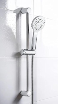 ALLSTAR Set za tuš kabinu od nehrđajućeg čelika sa ručnim tušem i kliznim nosačem 60 cm, srebrna boja, No. 2