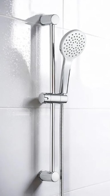 ALLSTAR Set za tuš kabinu od nehrđajućeg čelika sa ručnim tušem i kliznim nosačem 60 cm, srebrna boja, No. 2