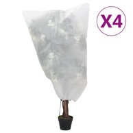 Navlaka za biljke s vezicom, flis, 4 kom, 70 g/m², 0,8x1 m