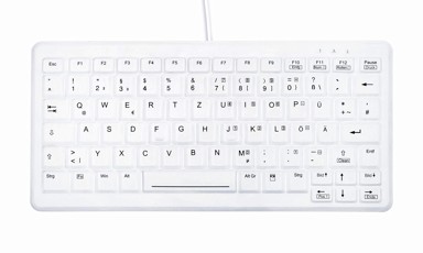 CONTOUR DESIGN Tipkovnica Active Key ClassicClean C4110, medicinska, IP68, mini, žičana, DE, bijela