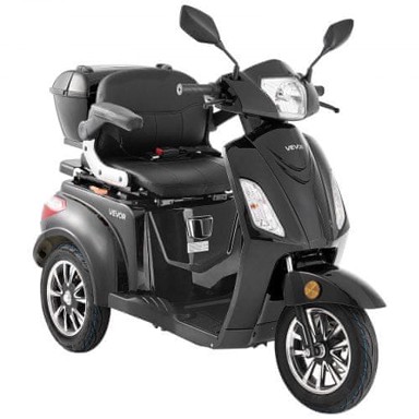VEVOR Električni skuter za mobilnost, 3 kotača, 1630x700x1230 mm, crni