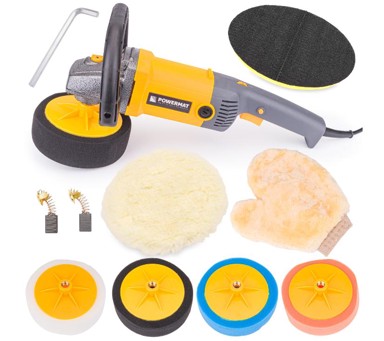 POWERMAT Polirka, Za automobil 2600 W, sa spužvama i priborom