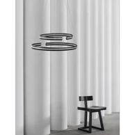 NOVA LUCE Visilica Torrente NL9392011, LED 55 W, 3000 K, 2475 lm, dimabilna, IP20, crna