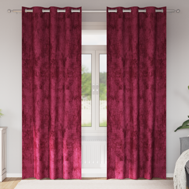 Gotove zavjese od baršuna 225x140 cm 2kom, crvene