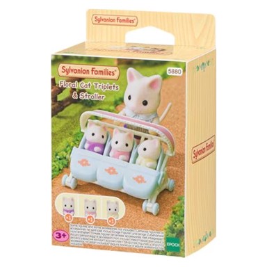 SYLVANIAN FAMILIES Cvjetne mačje trojke s kolicima