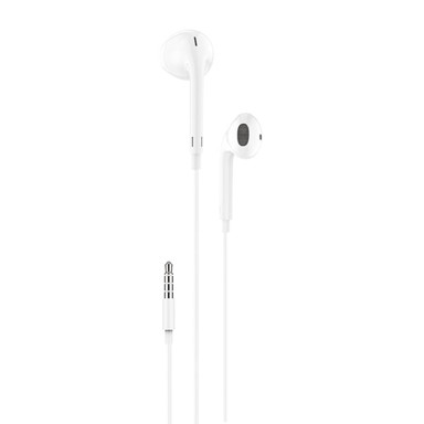 FONENG Žičane in-ear slušalice T34, mini jack 3,5 mm, s daljinskim upravljačem, bijele