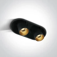 ONE LIGHT Ugradbena svjetiljka 2×led/7w/3000k/2×520lm/36°/700ma crna dm11207c/b/w