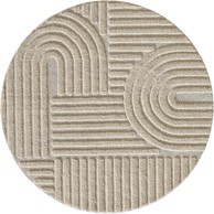 AYYILDIZ CARPETS Bež okrugli tepih ø 200 cm Art 