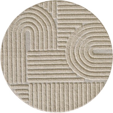 AYYILDIZ CARPETS Bež okrugli tepih ø 200 cm Art