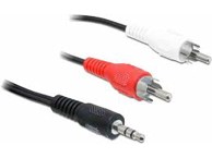 DELOCK Kabel, audio stereo, 2xRCA M na 3.5mm M, crni, 10m