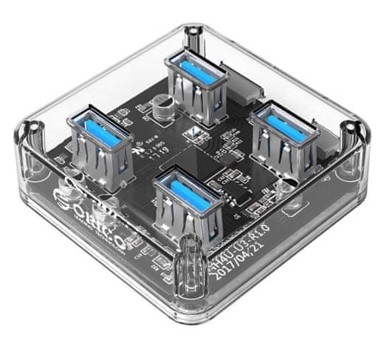 ORICO USB hub MH4U, 4x USB-A, prozirni