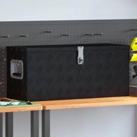 Aluminijska kutija, 70 x 24 x 42 cm, trapezoidna, srebrna