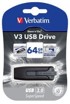 VERBATIM Prijenosni USB stick Store'N'Go V3, 64 GB, crni (49174)