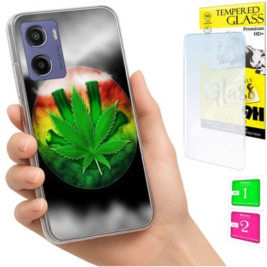 Maskica za Motorola Moto E15 / Moto G05, stražnja maskica kao futrola + 9H staklo