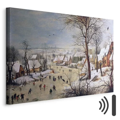 Slika Pieter Bruegel the Elder – Winter Landscape with Birdtrap, 120x80 cm, akustična