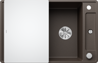 BLANCO Sudoper AXIA III 45 S-F InFino SILGRANIT daska staklo, s dalj.upr. - kava
