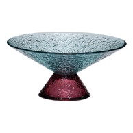 HÜBSCH Crvena/plava staklena zdjela za voće ø 15 cm Bonbon