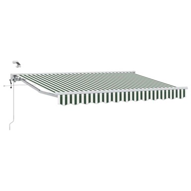Tenda električna retraktabilna, 3x2.5 m, zelena/bijela, bijela