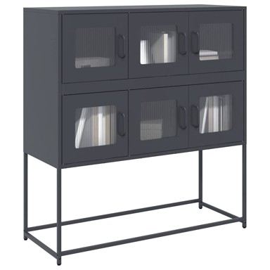 Komoda antracit 100,5 x 39 x 107 cm od hladno valjanog čelika