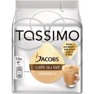 KRAFT Kapsule za kavu Tassimo Jacobs Cafe Au Lait 16 kom