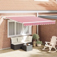 Tenda 300 x 250 cm od poliestera i metala, crvena i bijela