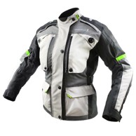 CAPPA RACING Ženska moto jakna Fiorano, tekstilna, siva/bijela, XL