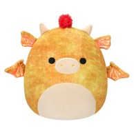 SQUISHMALLOWS Pliš, 40 cm, Dieric - žuti zmaj s crvenom kosom