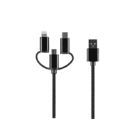 SETTY Kabel 3-u-1 Lightning + USB-C + microUSB, 1 m