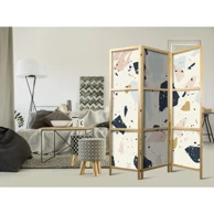 Japanski paravan Terrazzo with Large - veliki kamenčići u prigušenim bojama 135 x 172