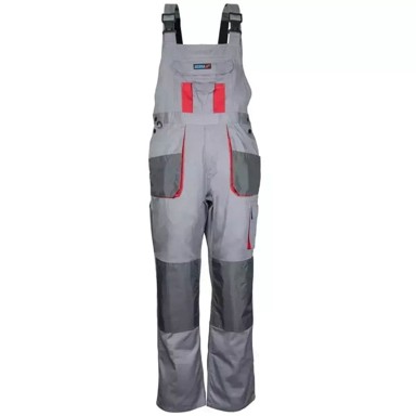 DEDRA Radne hlače s naramenicama ANP-BH3SO-XXL, veličina 58, sive