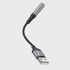 HOCO AUX adapter, USB kabel A muški na utičnicu 3,5 mm ženski, LS36, 0,12 m, crni