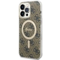 Guess IML 4G MagSafe maskica za iPhone 15 Pro Max, smeđa